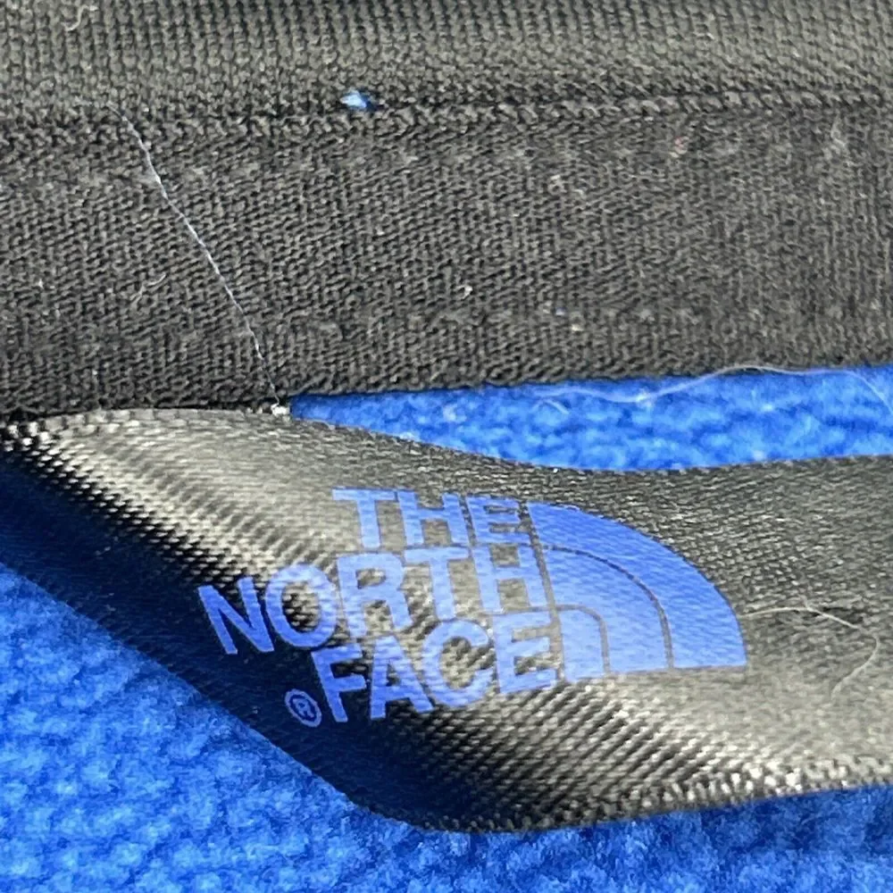 The North Face Hoodie Men XL‎ Blue Pullover Pocket Big Logo Fleece Sweatshirt
